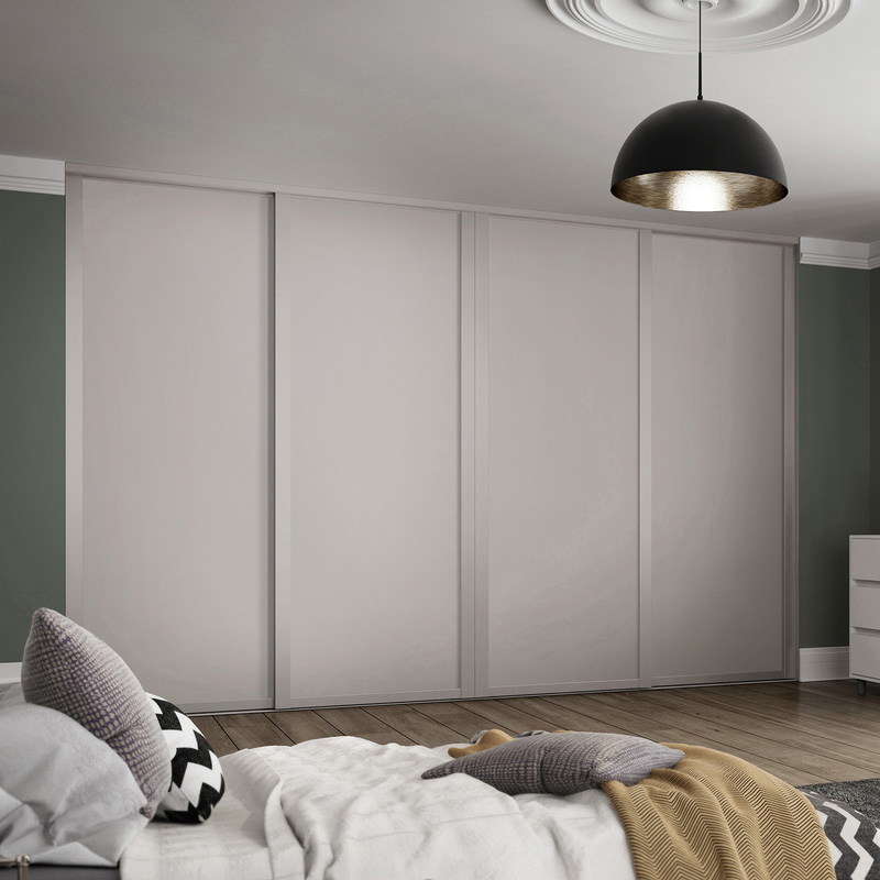 Spacepro Shaker 4 Door Sliding Wardrobe Kit Cashmere 2290 x 2260mm