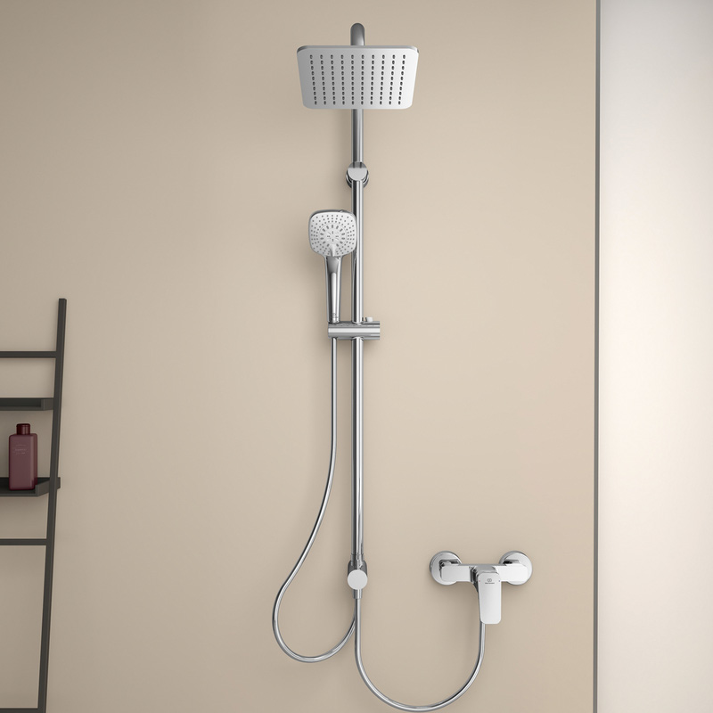 Ideal Standard IdealRain Square Square Diverter Shower Kit for Exposed Valves