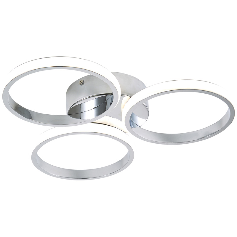 Spa Chios Ring LED Flush IP44 Chrome Bathroom Fitting 1x 26w Max LED