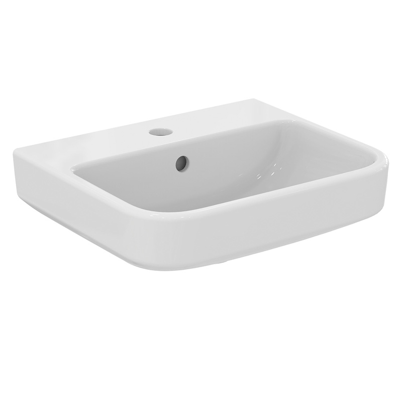 Ideal Standard i.life B Cloakroom Basin and Pedestal 45cm 1 Tap Hole