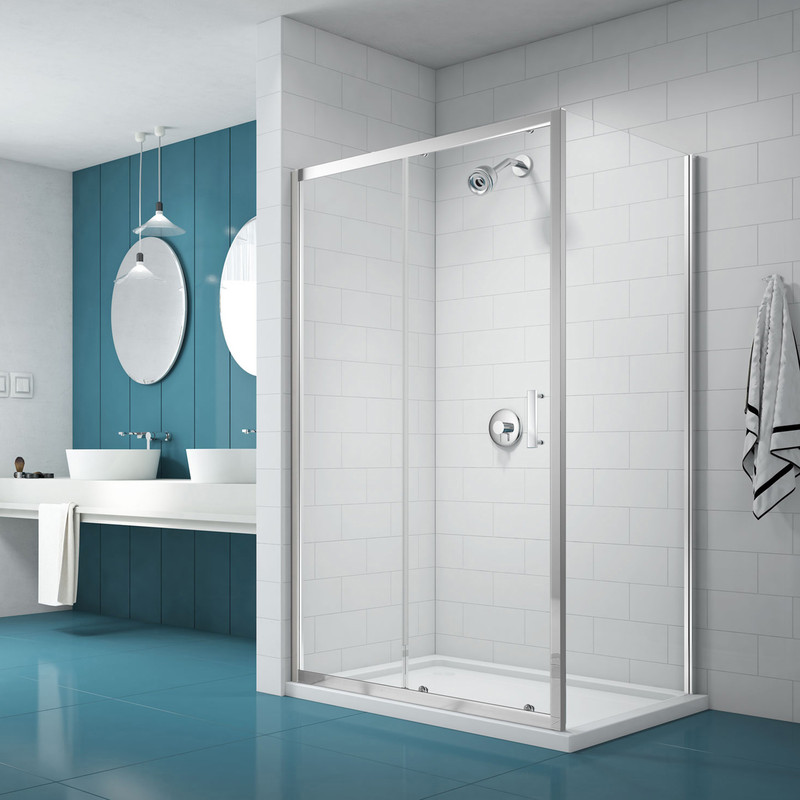 Merlyn NIX Sliding Shower Enclosure Door and Side Panel 1700 x 700mm