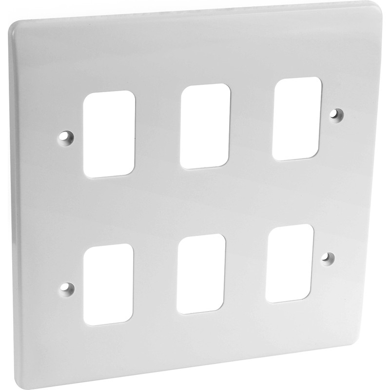 MK Grid Plus Frontplate 6 Gang