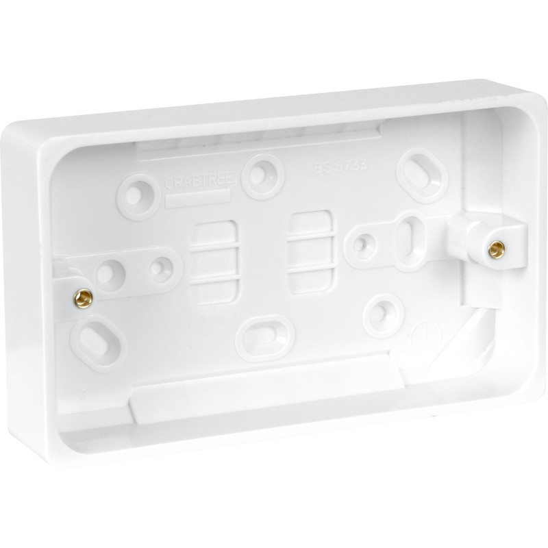 Crabtree Moulded Pattress Box 2 Gang 29mm
