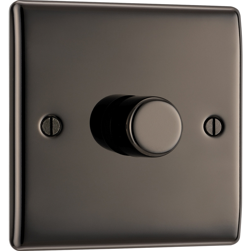 BG Black Nickel Intelligent LED Dimmer Switch 1 Gang 2 Way