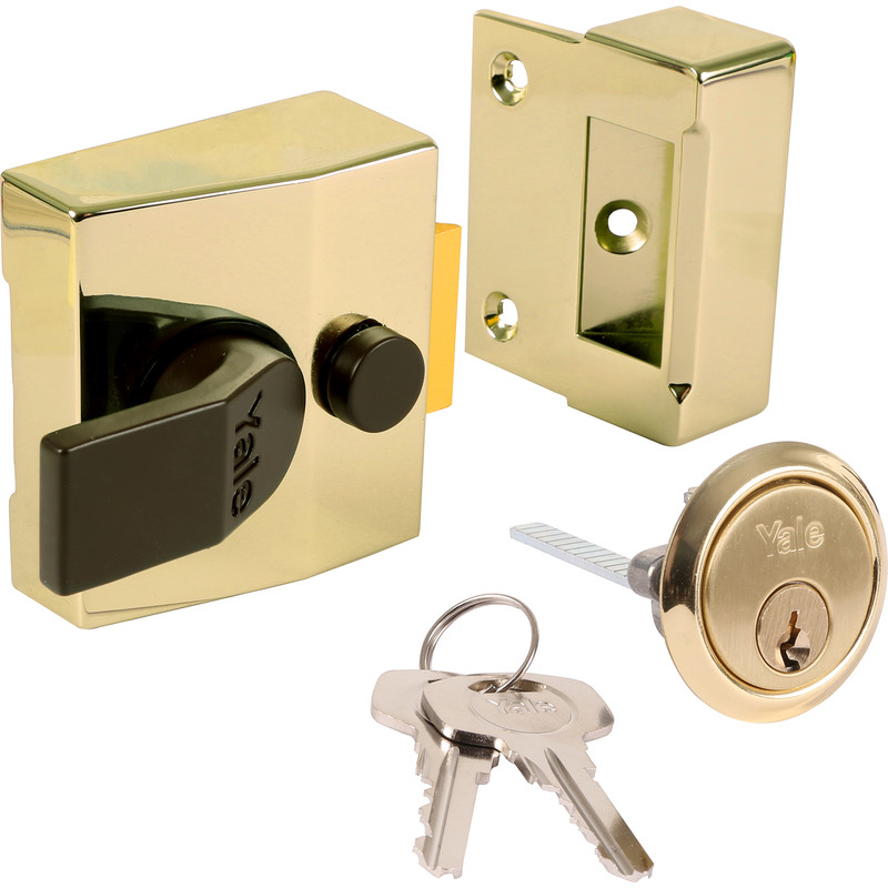 Yale Deadlocking Nightlatch Brasslux Narrow