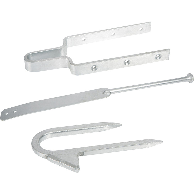 GateMate Field Gate Spring Fastener Set Staple Catch 600mm Galvanised