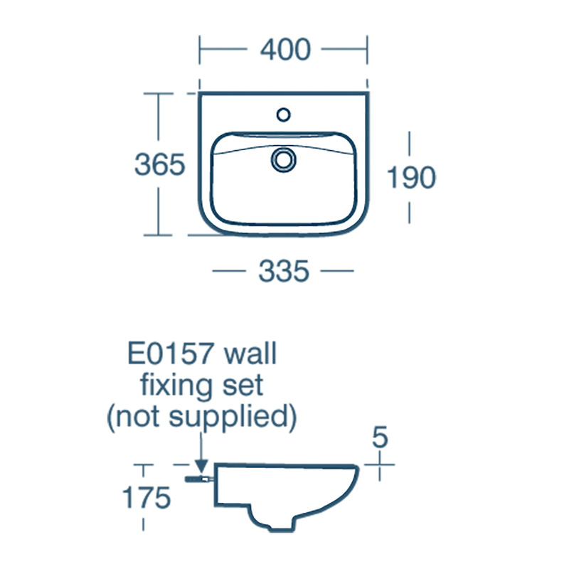 Armitage Shanks Portman 21 Basin 50cm 1 Tap Hole