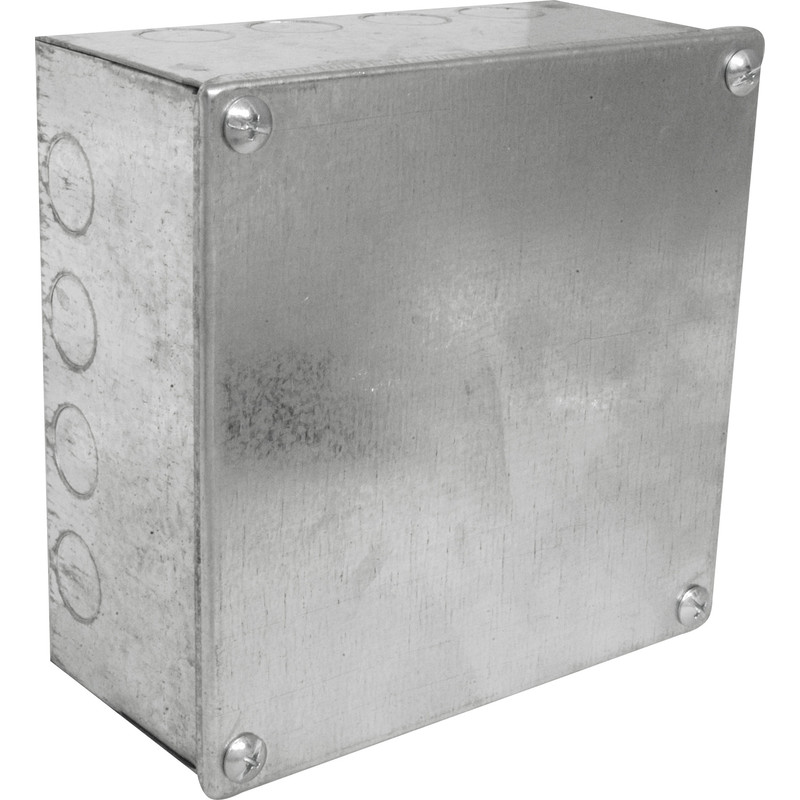 Metal Box with Knockouts 6 x 6 x 3"