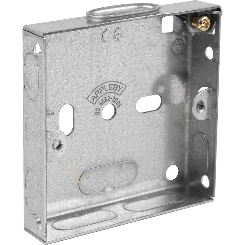 Appleby Metal Back Box 1 Gang 16mm