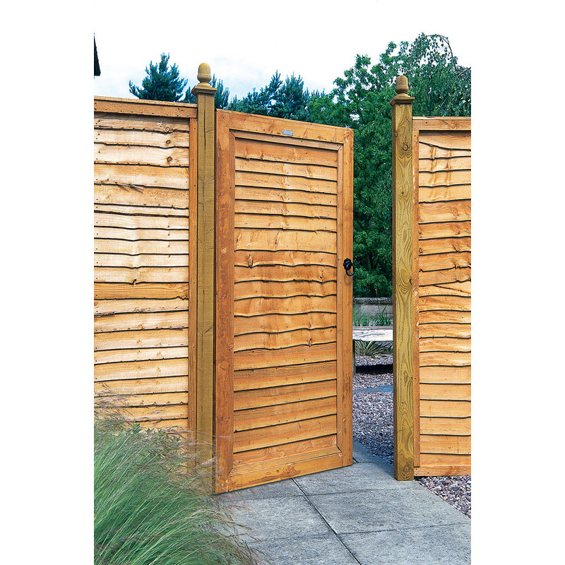 Forest Garden Dip Treated Lap Gate 182cm (h) x 91cm (w) x 4.4cm (d)
