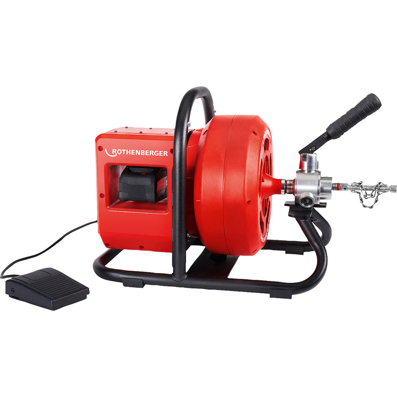 Rothenberger Rodrum Varioclean Drain Cleaner 13mm x 15m Spiral (8.0Ah Battery)