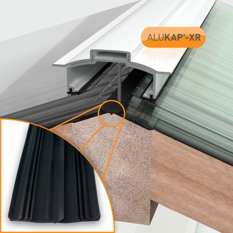 Alukap-XR Concealed Fix Hip Bar with Gasket White 3000mm