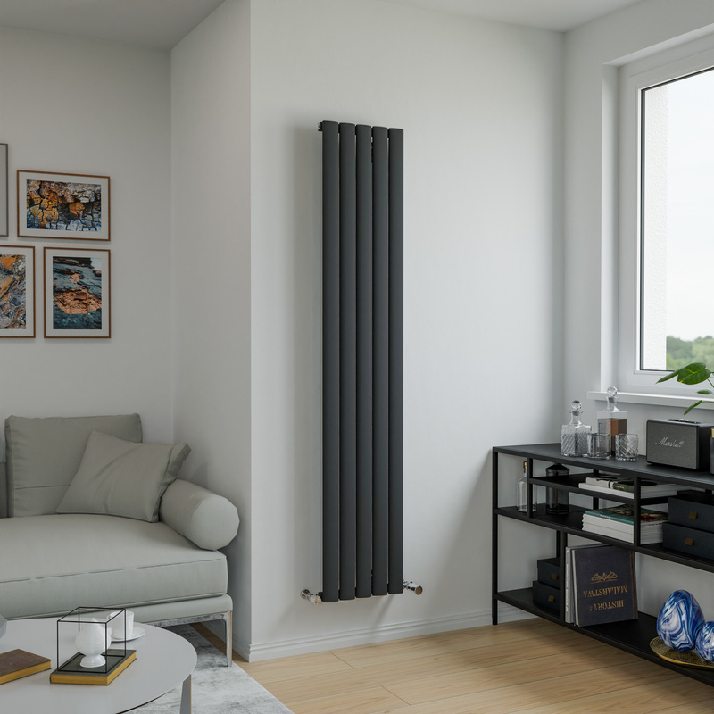 Ximax Camden Aluminium Designer Radiator 1800 x 345mm  2628Btu Anthracite