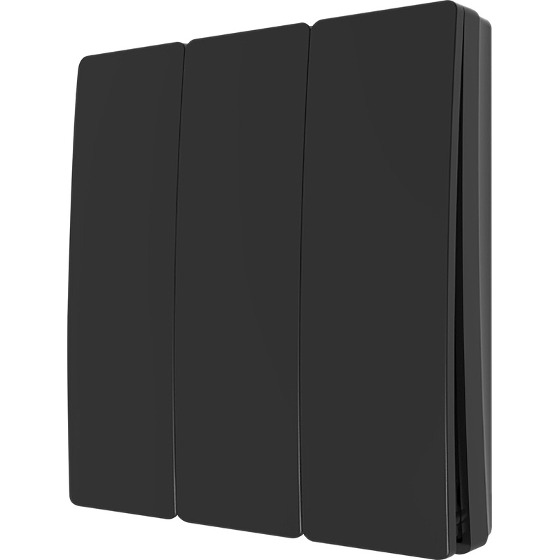 Kinetic Switch 3 Gang Matt Black