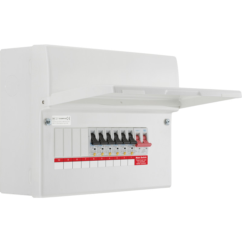 BG Metal 100A Consumer Unit + 6 Type A RCBOs 10 Way