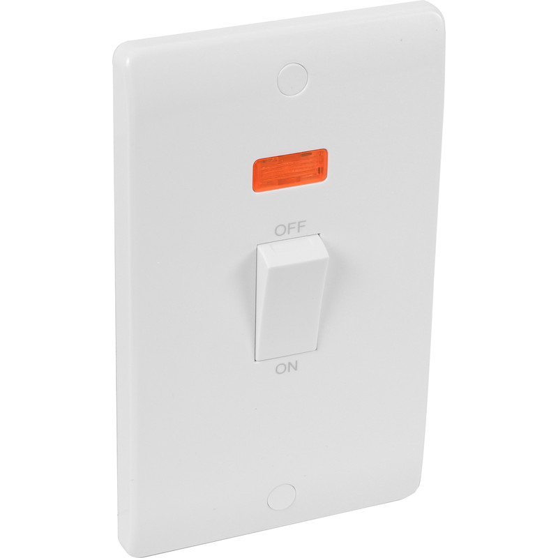 Click Mode 45A DP Switch 2 Gang Upright Neon