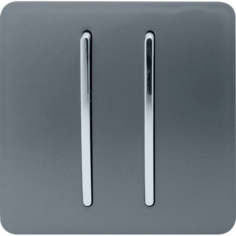 Trendiswitch Warm Grey 2 Gang 2 Way 10 Amp Switch 2 Gang 2 Way