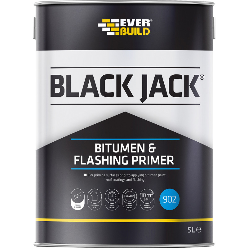 Everbuild Black Jack Bitumen & Flashing Primer 5L