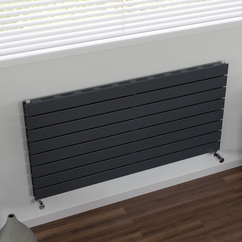 Ximax Oxford Slim Duo Horizontal Designer Radiator 595 x 1200mm 3758Btu Anthracite