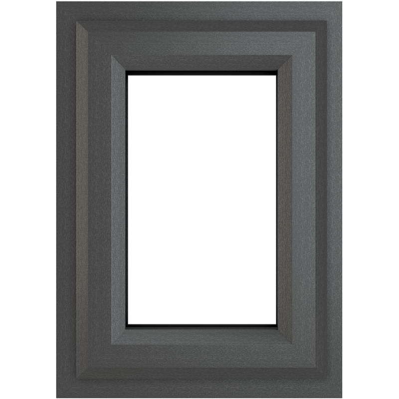 Crystal Casement uPVC Window Top Opening 610mm x 1040mm Clear Triple Glazed Grey/White