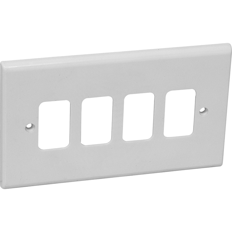 Grid Front Plate 4 Gang
