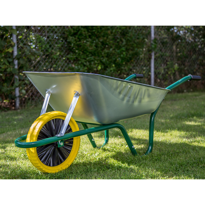 Easiload Galvanised Wheelbarrow 85L Puncture Proof Wheel