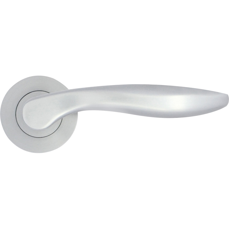 Stanza Cadiz Lever on Rose Door Handles Satin Chrome