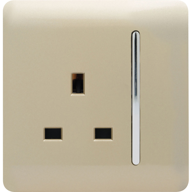 Trendiswitch Gold 1 Gang 13 Amp Switched Socket 1 Gang