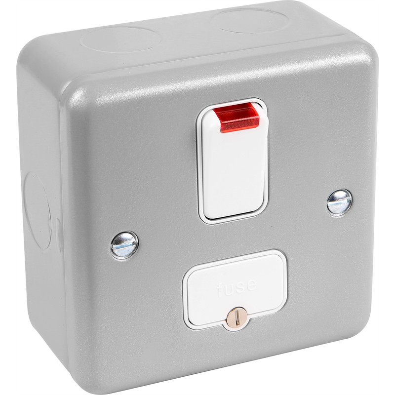 MK Metal Clad 13A DP Switched Connection Unit With Neon