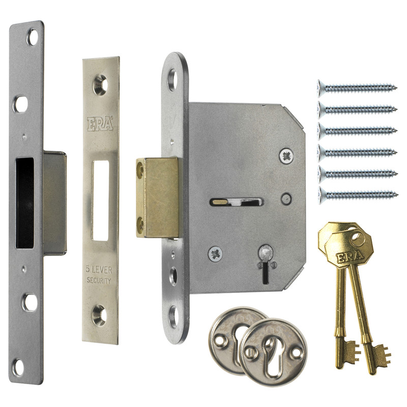 Viscount 5 Lever Mortice Deadlock 64mm Chrome
