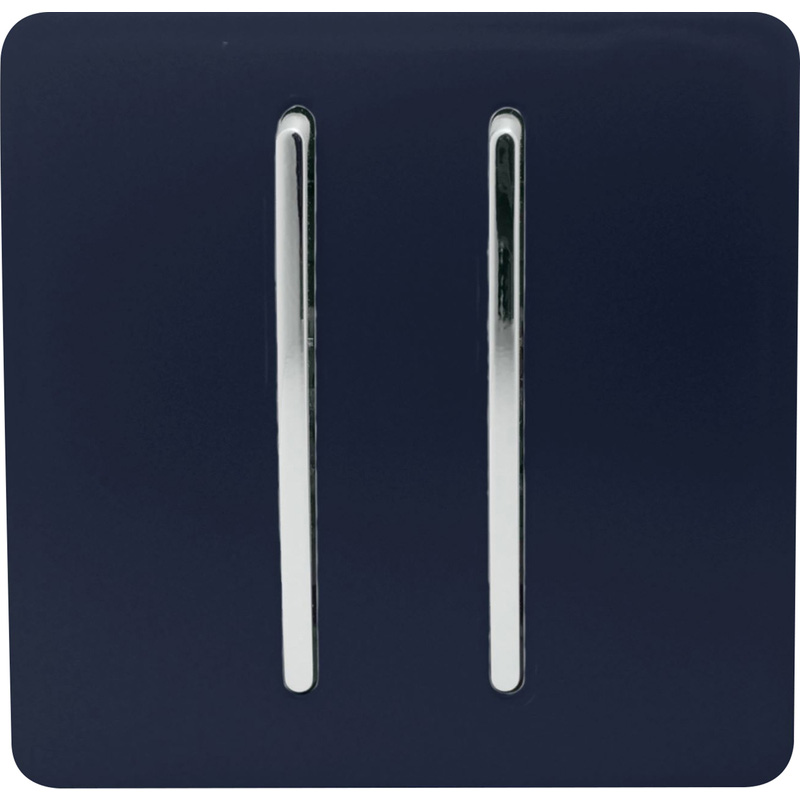 Trendiswitch Navy 2 Gang 2 Way 10 Amp Switch 2 Gang 2 Way