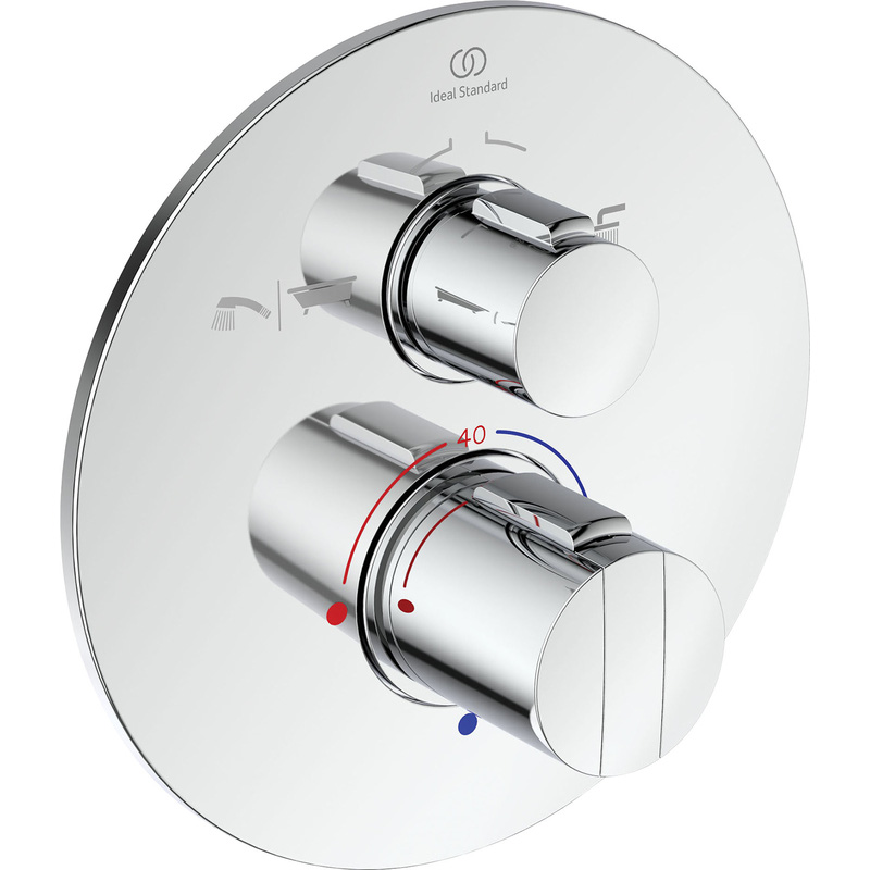 Ideal Standard Easybox Thermostatic Concealed Dual Outlet Shower Valve Round