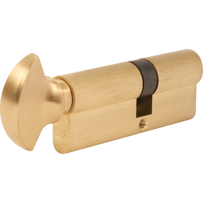 ERA 6 Pin Euro Thumbturn Cylinder 35-45mm Brass