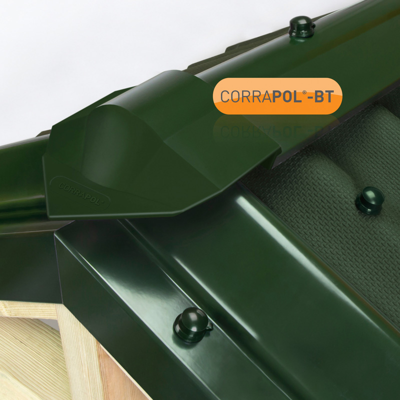 Corrapol-BT Aluminium Super Ridge Endcap Green
