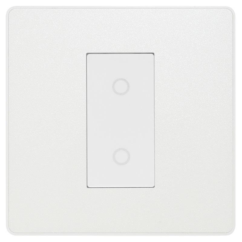 BG Evolve Pearlescent White (White Ins) 200W Single Touch Dimmer Switch, 2-Way Secondary