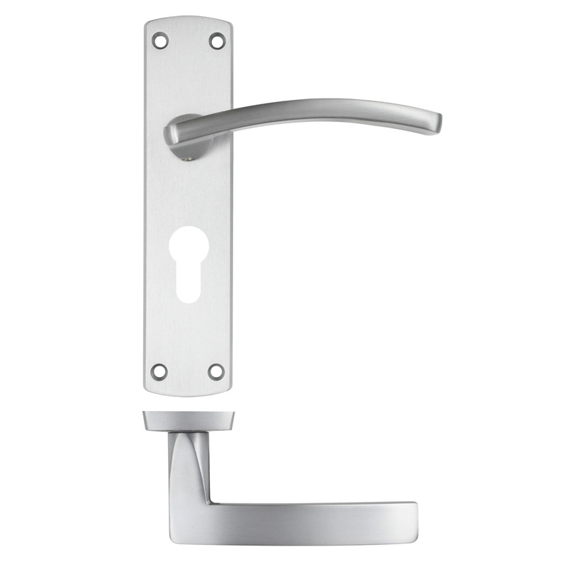 Stanza Toledo Door Handles Satin Euro Lock