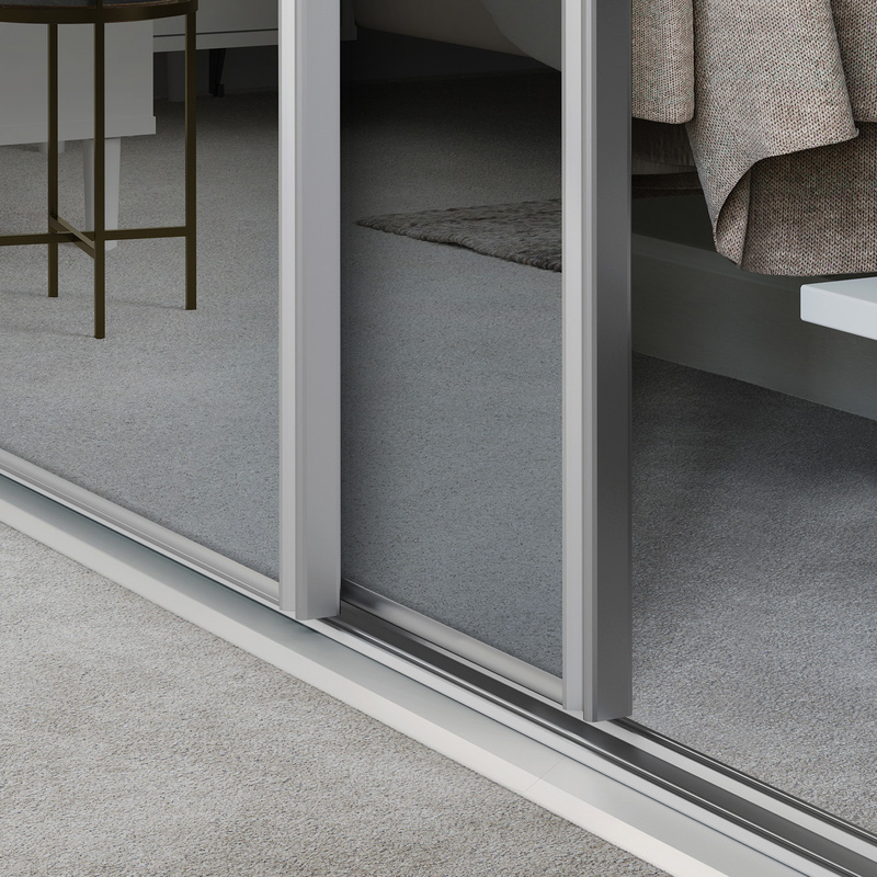 Spacepro Classic 2 Door Sliding Wardrobe Kit Cashmere Framed Mirror 1793 x 2260mm