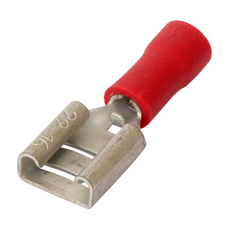 Spade Type Connectors Female 1.5mm Red