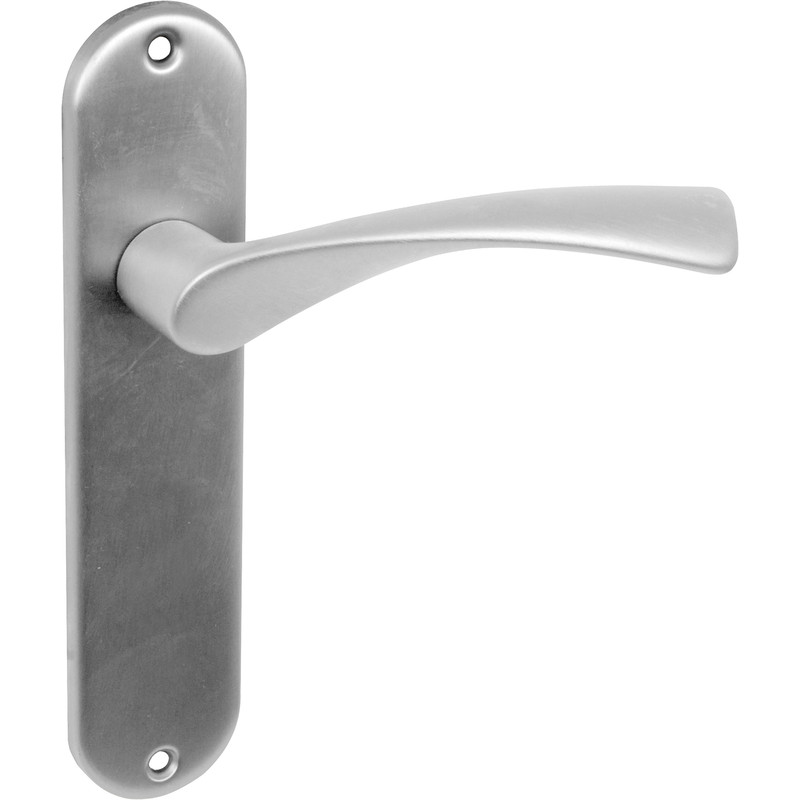 Lyon Door Handles Latch Satin