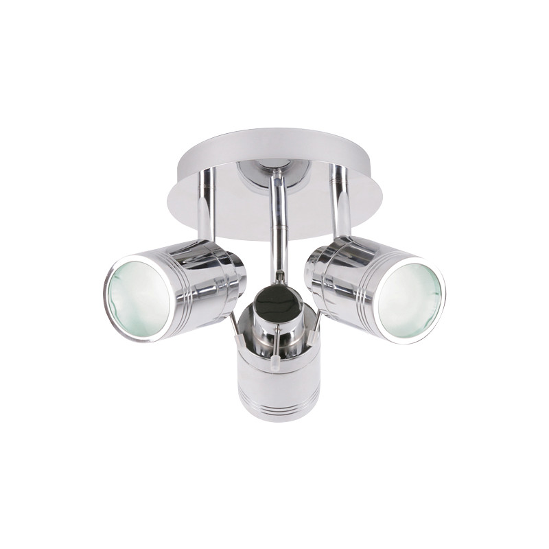 Bora 3 Light LED Chrome Bathroom Spotlight IP44 GU10 3 x 4.5W 330lm