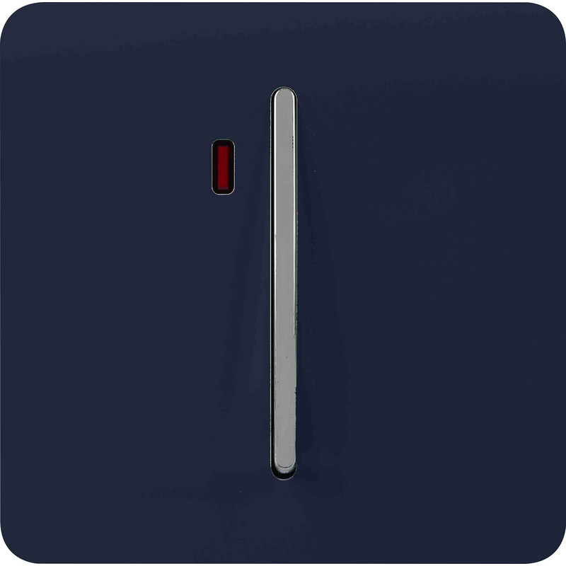 Trendiswitch Navy 20 Amp Switch with Neon 1 Gang
