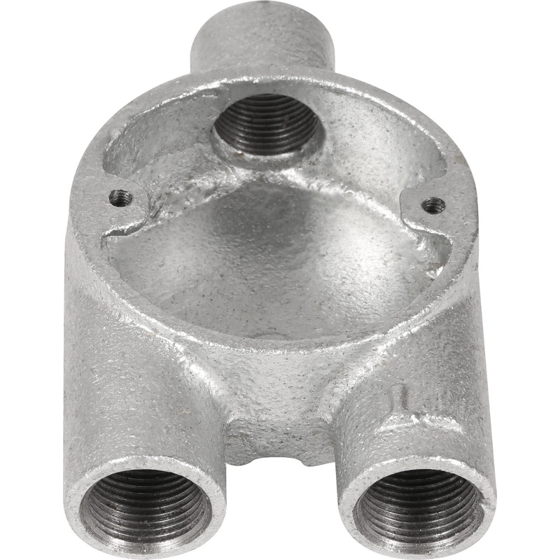 Deta Metal Conduit Y Box 3 Way 20mm Galvanised
