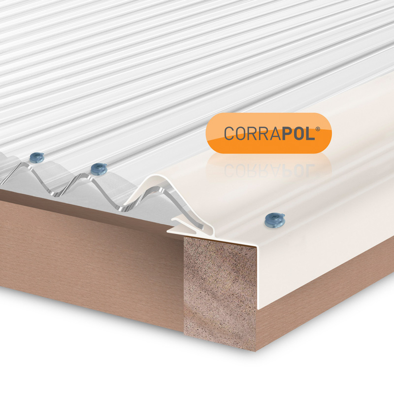 Corrapol Rigid Rock n Lock Side Flashing White 3m
