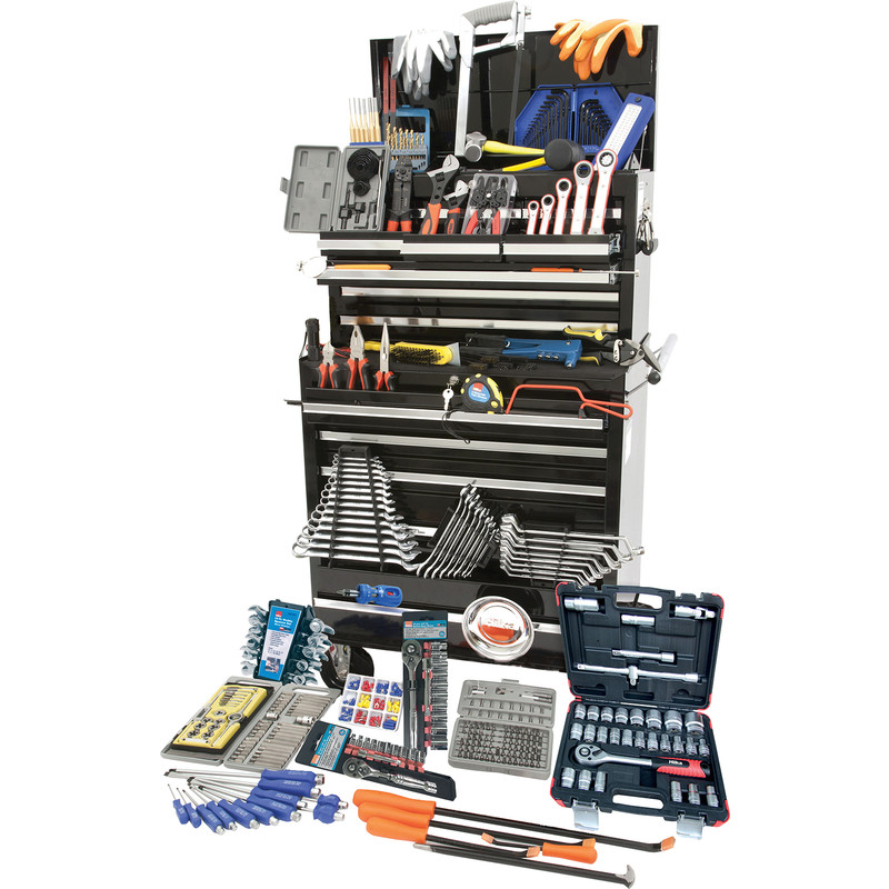 Hilka Tool Kit in Pro Chest & Cabinet 489 Piece