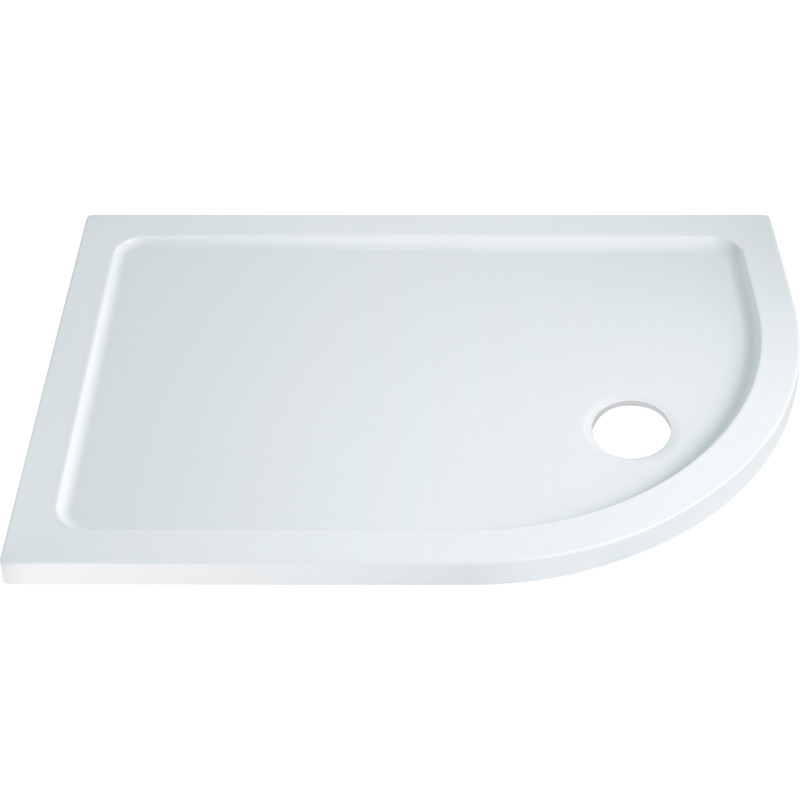 Resinlite Low Profile Quadrant Shower Tray Right Hand Offset 1200 x 800mm