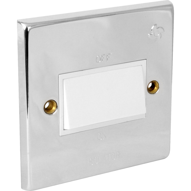 Chrome Fan Isolator 10A 3 Pole