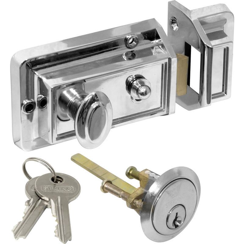 Traditional Nightlatch Chrome Standard