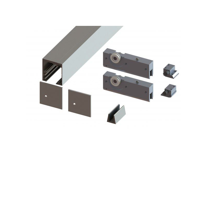 Coburn Flexiglas 50 One Door System 1000mm - Anodised Aluminium