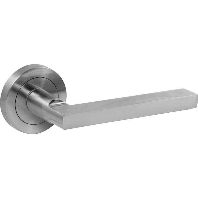 Scylla Lever On Rose Door Handles Brushed