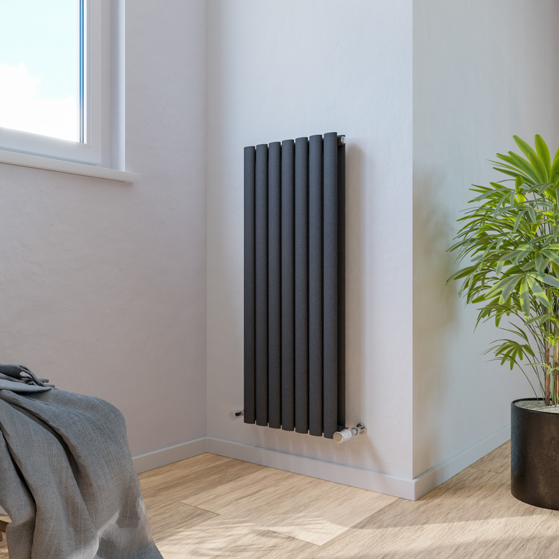 Ximax Bristol Designer Radiator 1000 x 410mm 2495Btu Double Anthracite